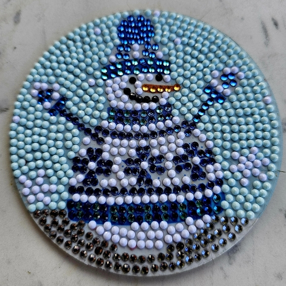 Snowman with Sweater Christmas Coaster Gift Decoration X Mas Holiday - Picture 4 of 5